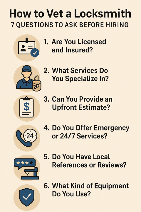 How to Vet a Locksmith: 7 Questions to Ask Before Hiring